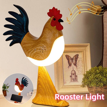 LED Rooster Rechargeable Bedside Lamp